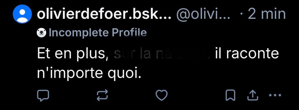 Capture d ecran du blousque précédent mais corrigé en 

Et en plus,                   il raconte n'importe quoi.