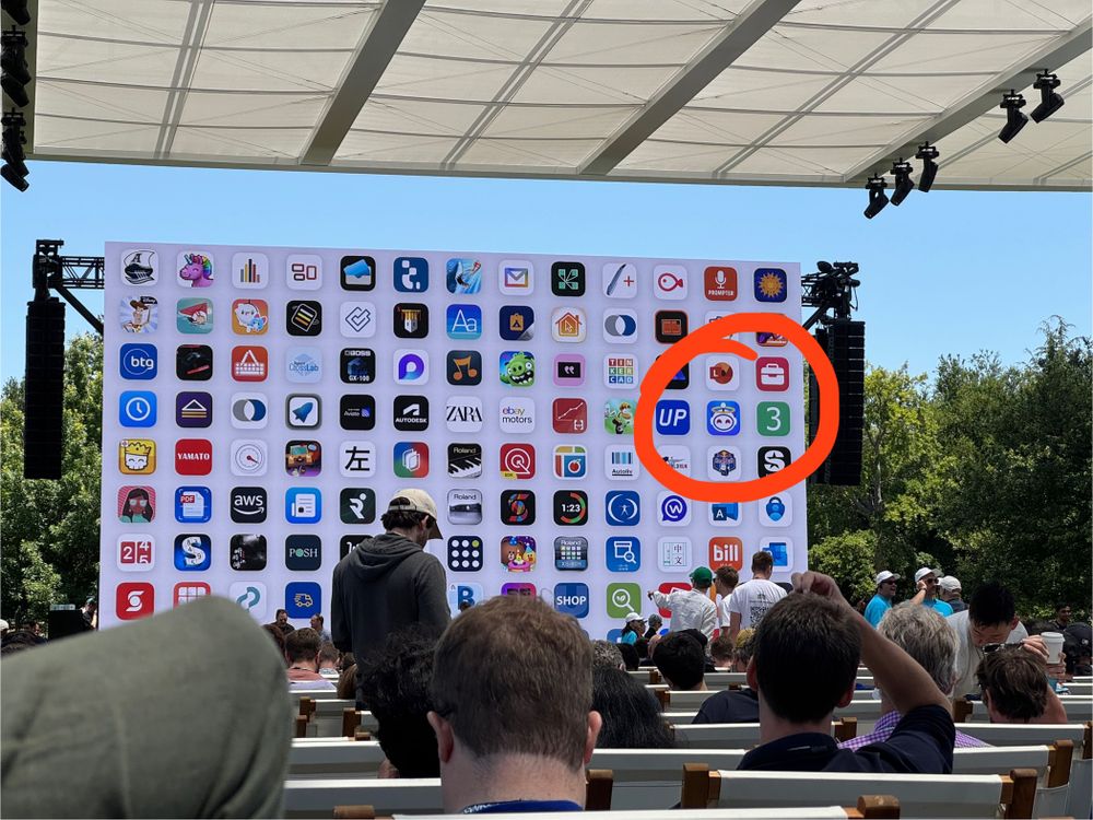 My Apollo halo icon on display on the WWDC screen