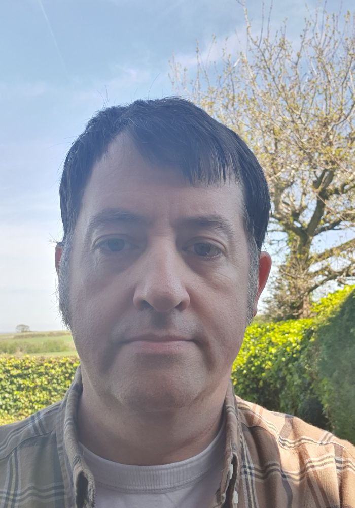 The after photo of me with freshly shaved face.