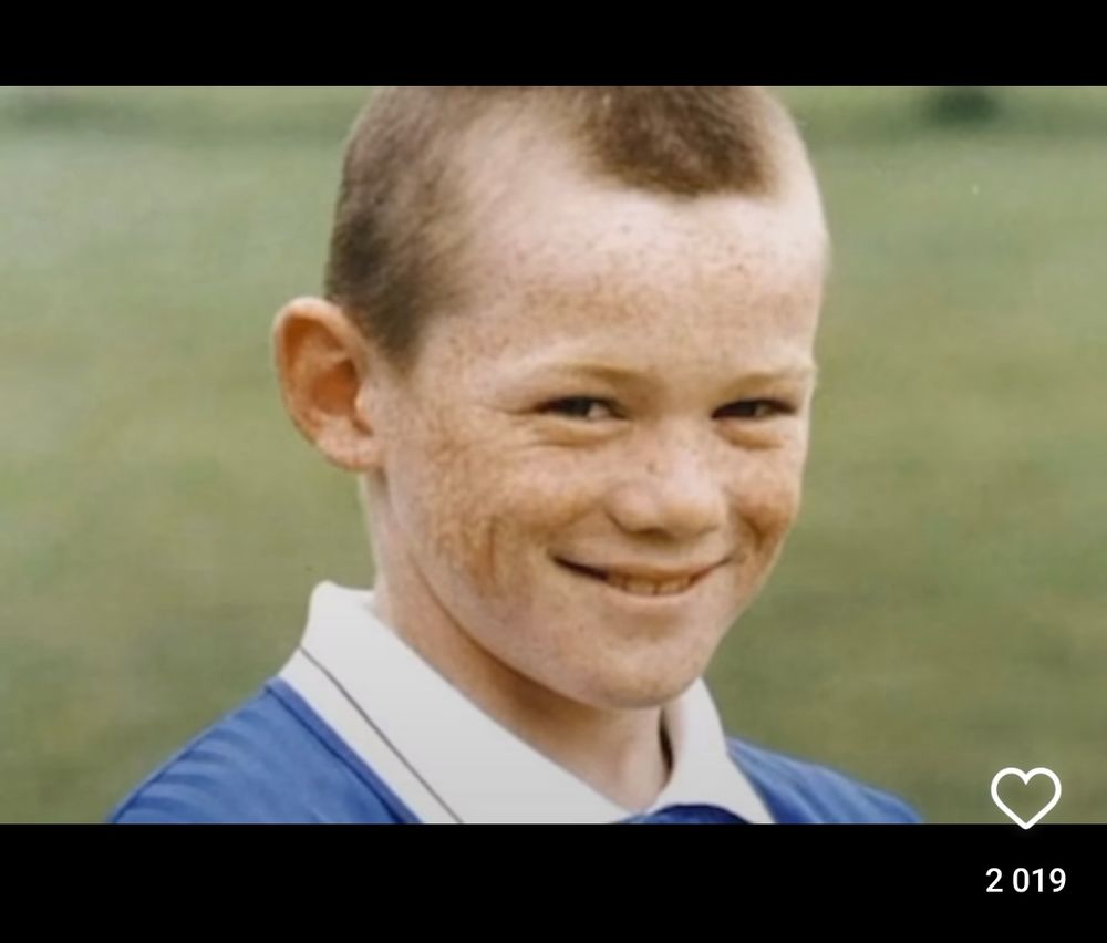 English football player Wayne Rooney at age ten.