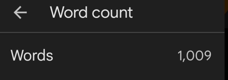 The word count for the script of episode 2 of The Celeste Recap: 1,009 words