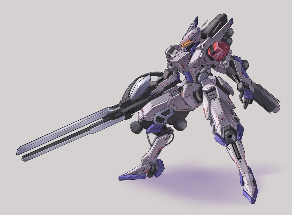 A original mecha design. artwork done by @makisumii.bsky.social