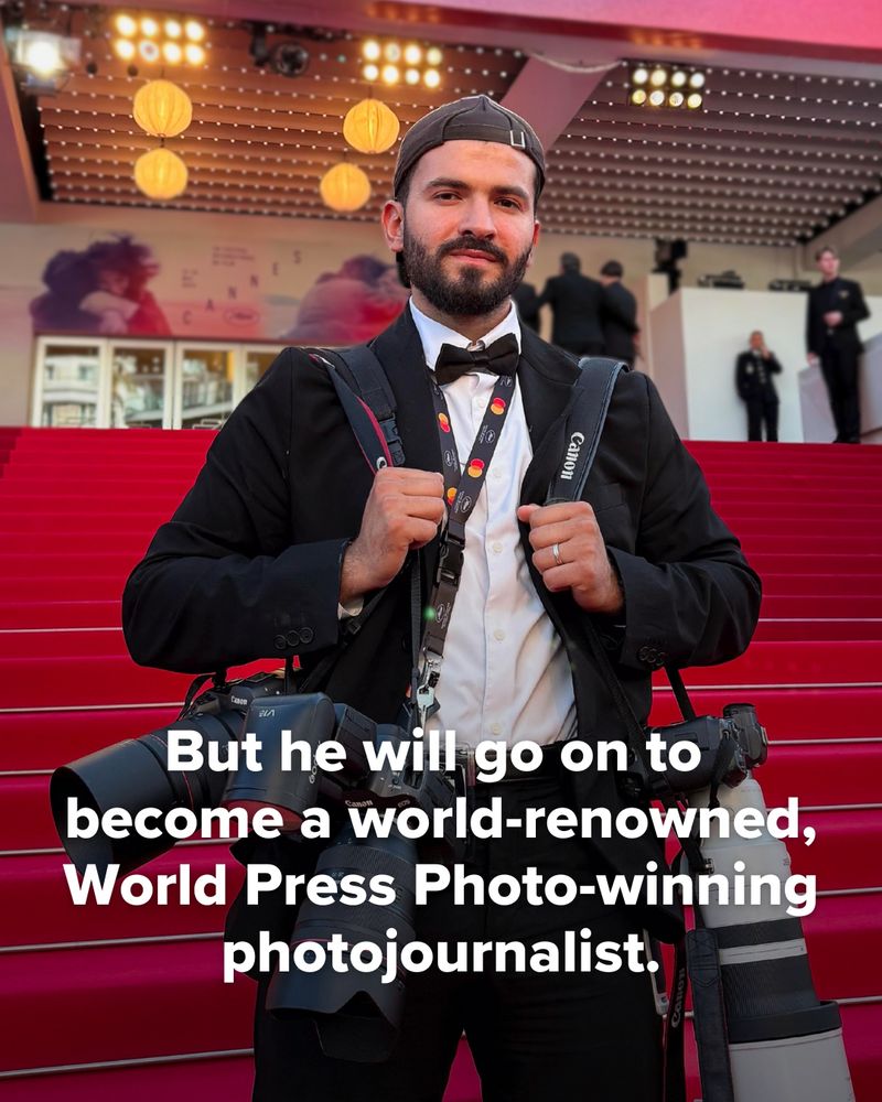 But he will go on to become a world-renowned, World Press Photo-winning photojournalist.