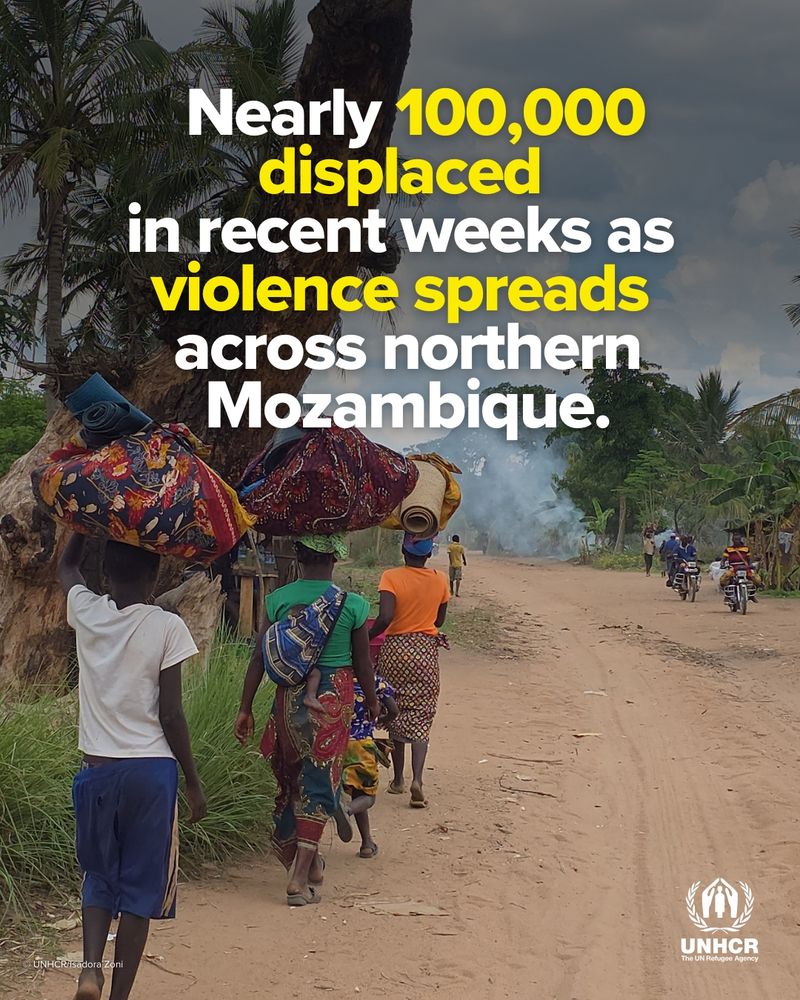 Nearly 100,000 displaced in recent weeks as violence spreads across northern Mozambique.