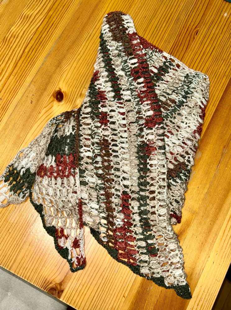 編み物。三角ショール。