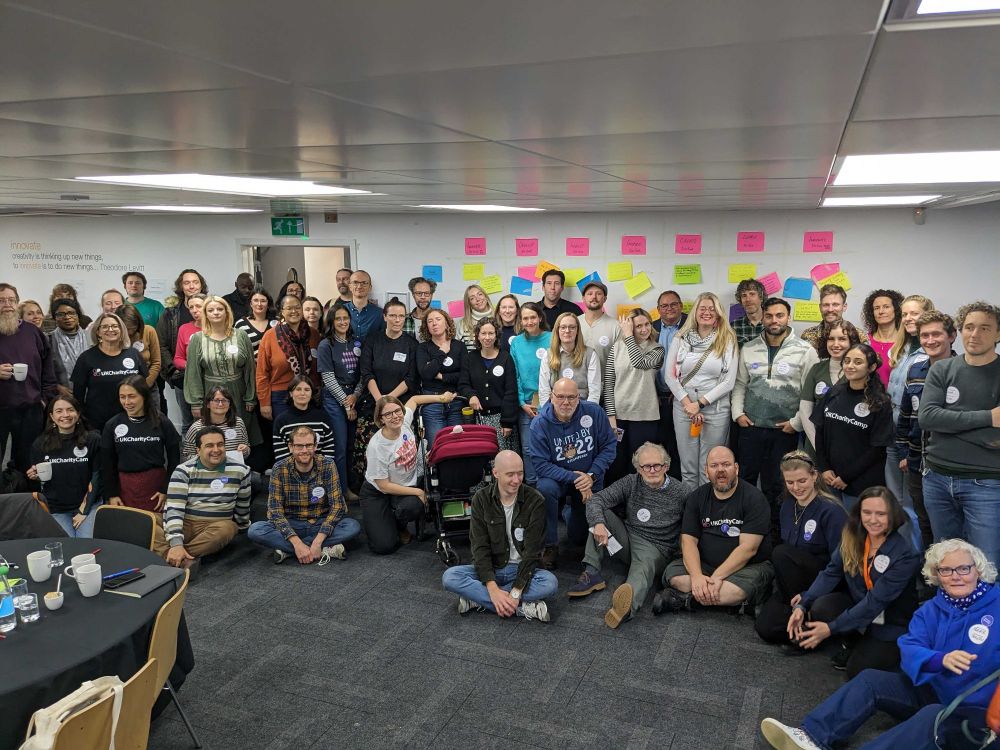 A group picture of some of the folks who came along to UKCharityCamp today