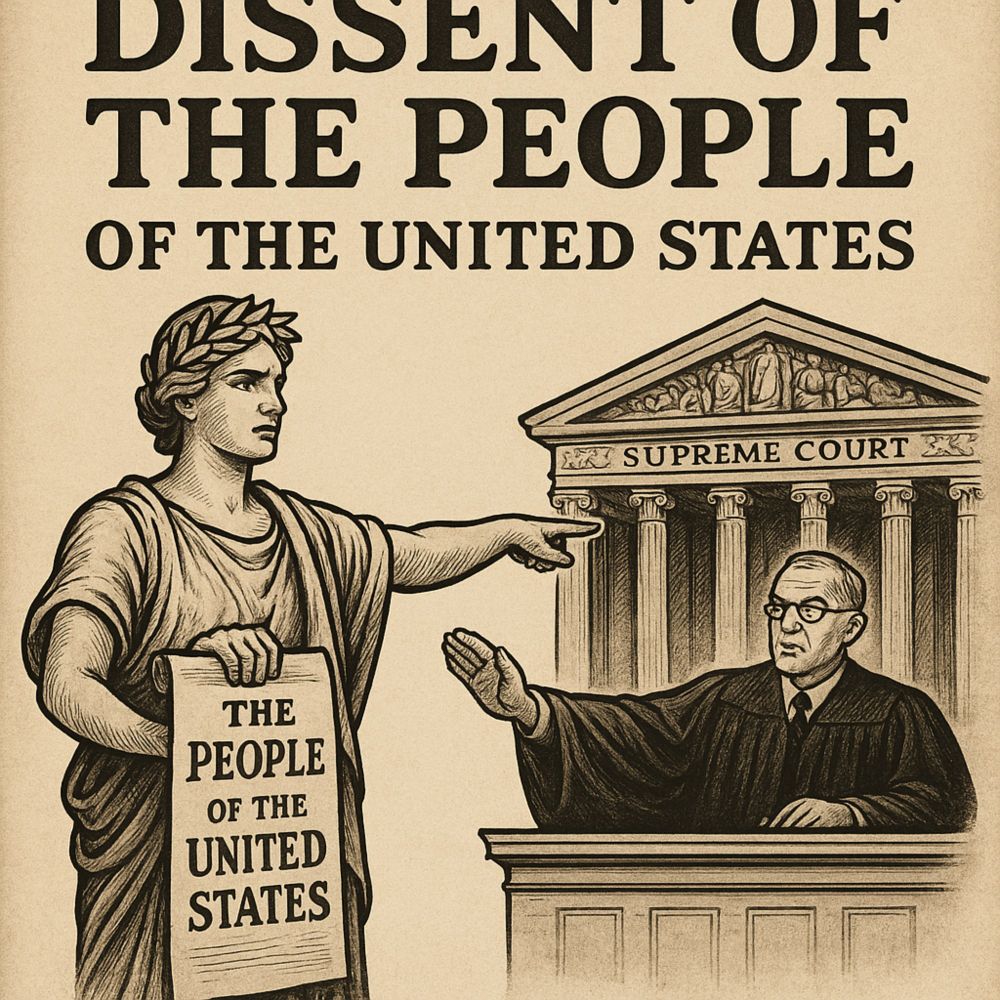 The People of the United States issue a moral dissent against the Supreme Court's restriction of nationwide injunctions, defending constitutional rights and birthright citizenship using John Adams’ "M...