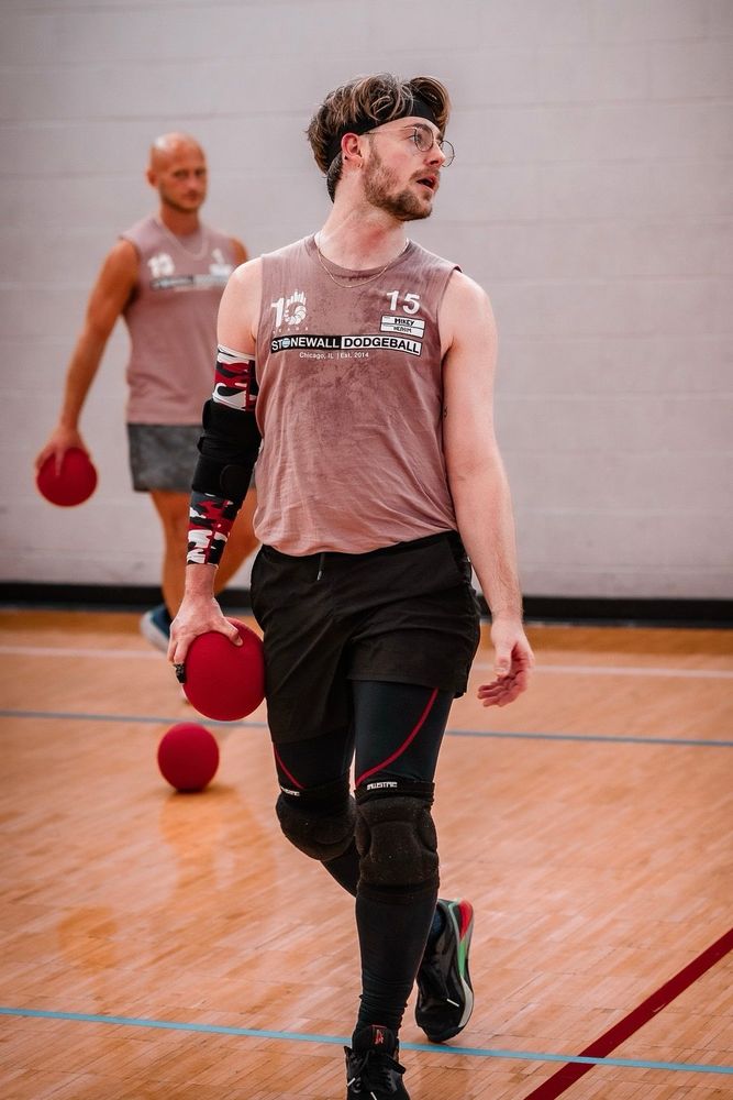 photo of me playing dodgeball