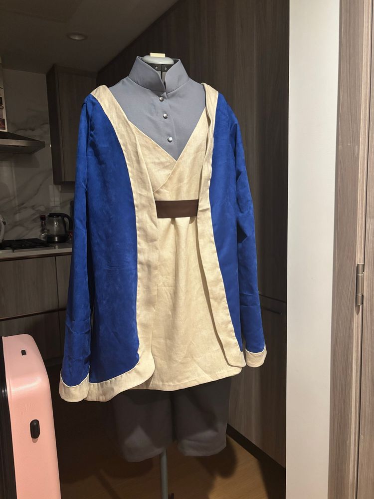 dressform pic of prog so far ! Coat, belt, tunic, undershirt, and shorts