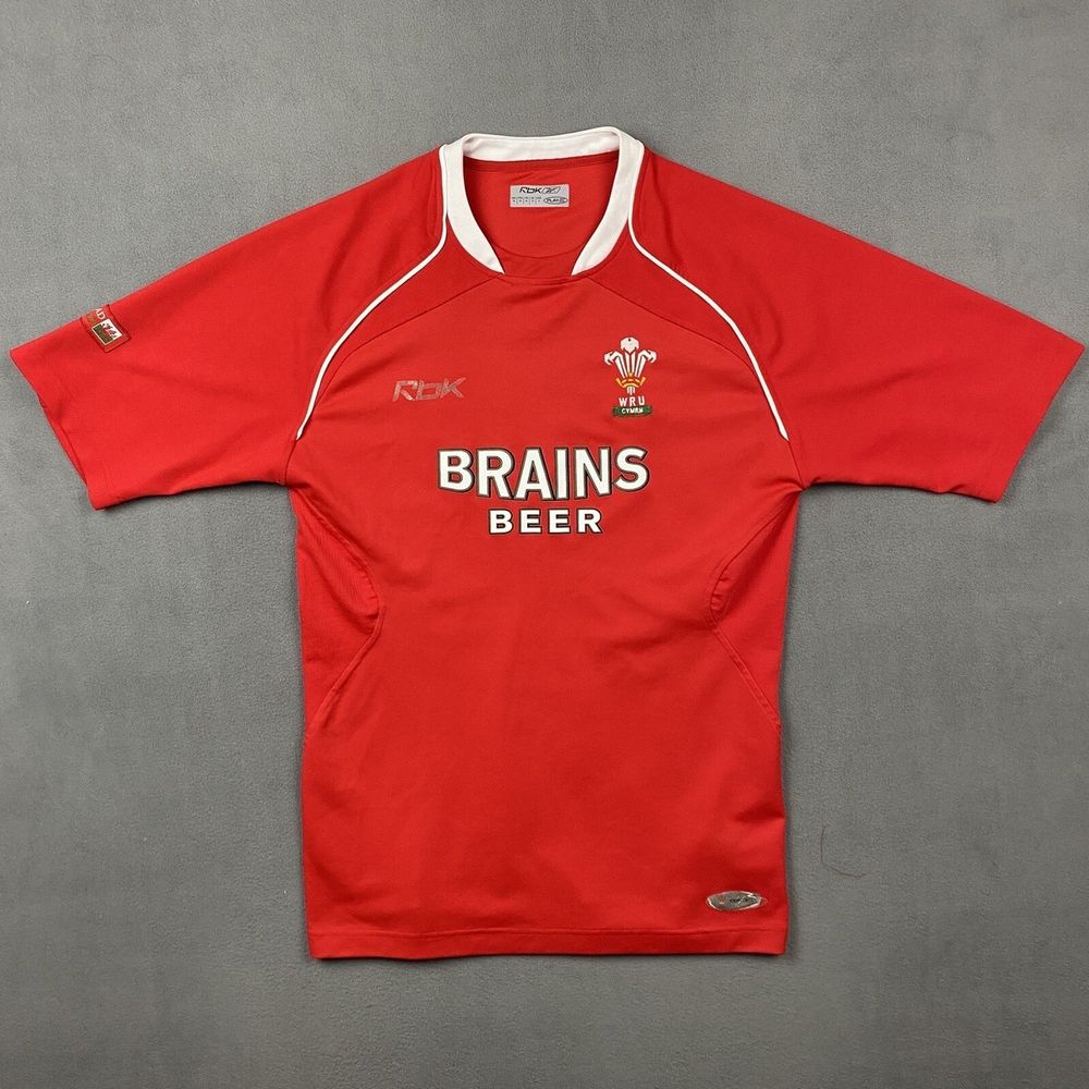 A red shirt with the text "Brains Beer" in large white letters across the front.