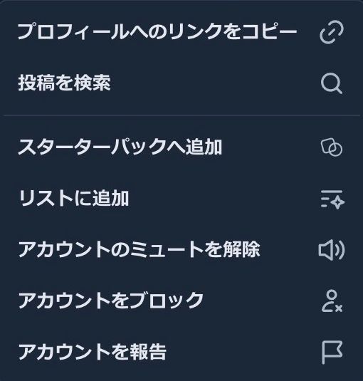 1. 「アカウントを報告」を選択
