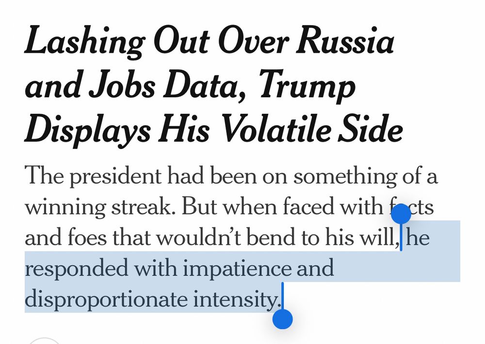 Lashing Out Over Russia and Jobs Data, Trump Displays His Volatile Side
The president had been on something of a winning streak. But when faced with facts and foes that wouldn’t bend to his will, he responded with impatience and disproportionate intensity.