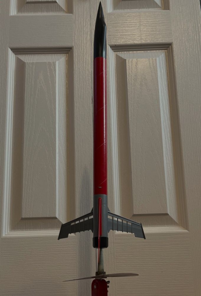 Gamma MK3 sits partially assembled, on its launch mount.