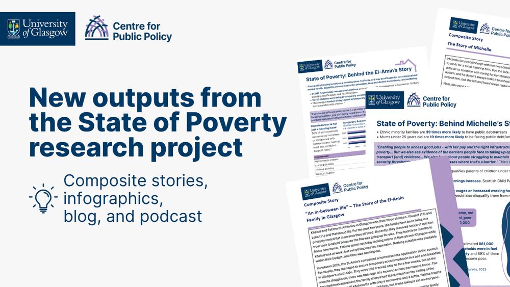New outputs from the State of Poverty research project, Composite stories, infographics, blog and podcast