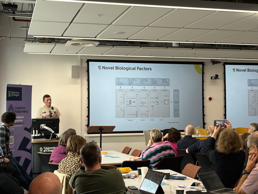 A photo of Dr Tony Robertson delivering his talk