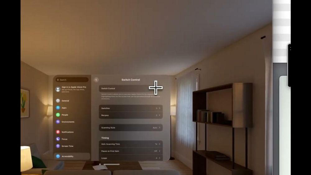 visionOS Switch Control