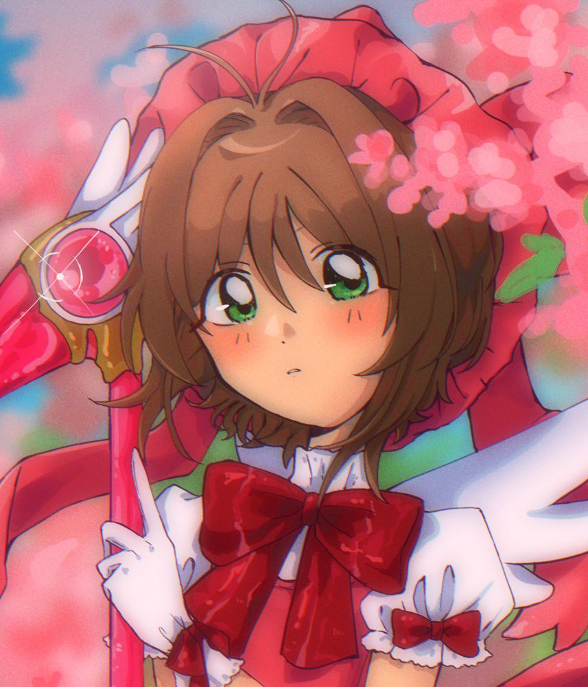 close up of sakura's face