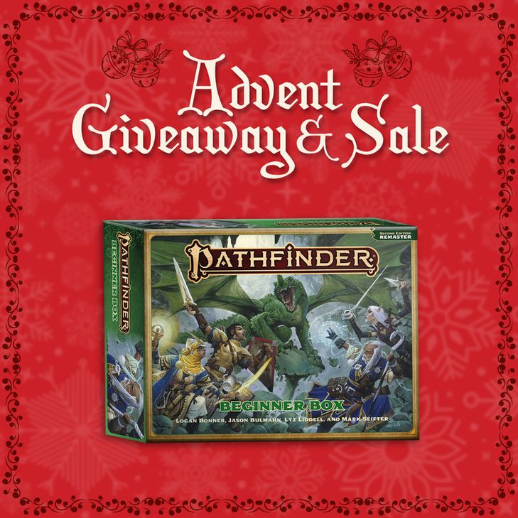 Advent giveaway promo image: Pathfinder Beginner Box