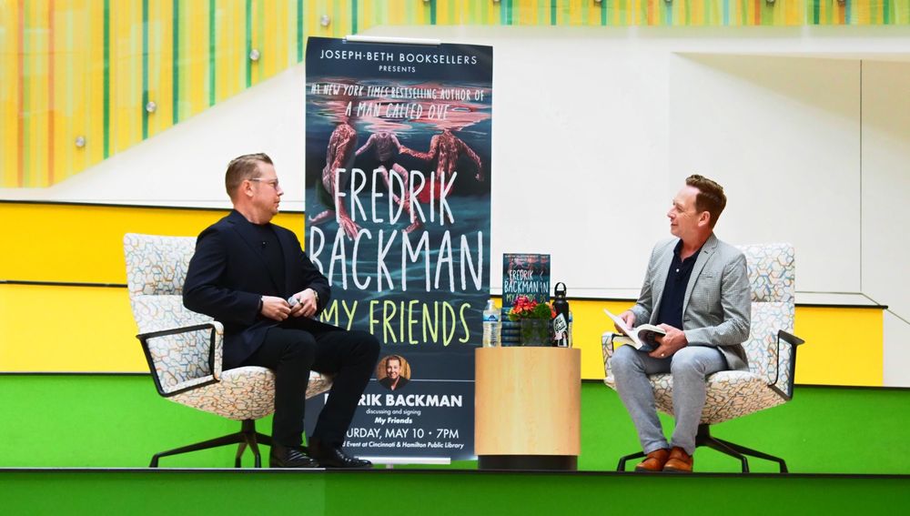 Fredrik Backman author event at the Downtown Main Library.
