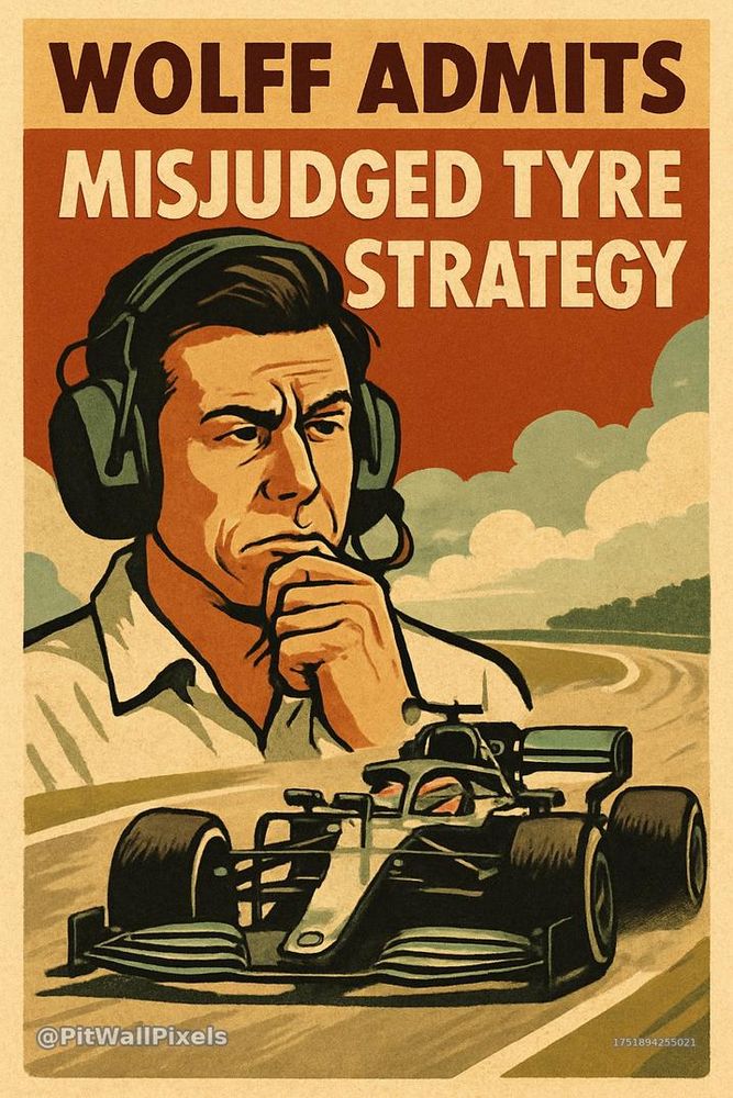 توتو وولف تصمیم‌گیری‌های مرسدس در تعویض تایر از خیس به خشک در سیلوراستون رو «فاجعه‌بار» نامید. تعویض زودهنگام، توقف‌های اشتباه و پیام‌های متناقض از پیت‌وال؛ نتیجه: راسل به زحمت P10 شد و آنتونلی با آسیب جدی دیفیوزر بازنشست. #F1 #BritishGP