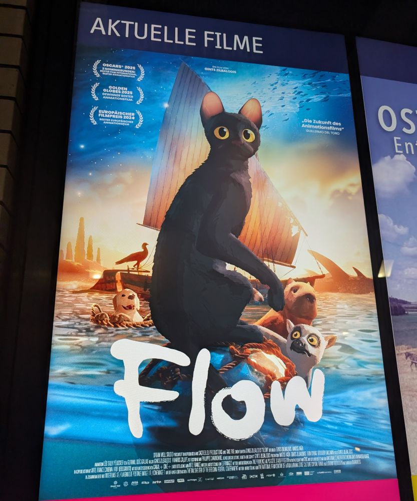 A movie poster for the film Flow in Germany 
