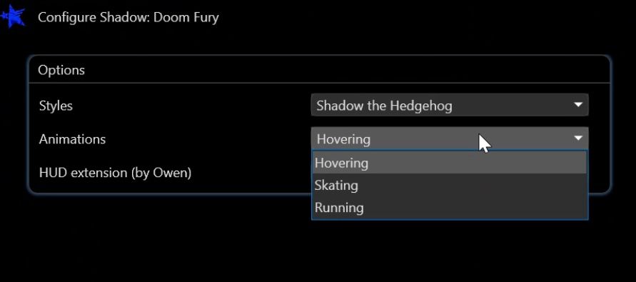 Options for second config. 