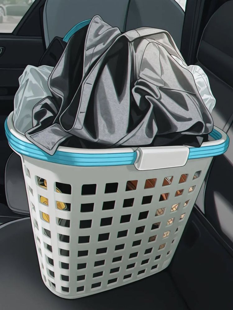 Photo by 文顔@meta島 on November 28, 2025. May be an image of basket, hamper, bucket, laundromat and text.