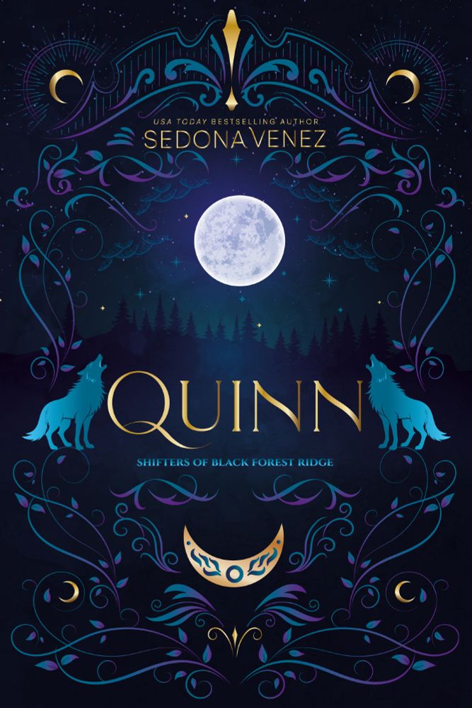 The most devoted, crazy small-town shifters who smell their mates from literally anywhere swear undying devotion and chase their heroines through the forest like they’re getting paid to do it. 

Title: Shifters of Black Forest Ridge Quinn by Sedona Venez