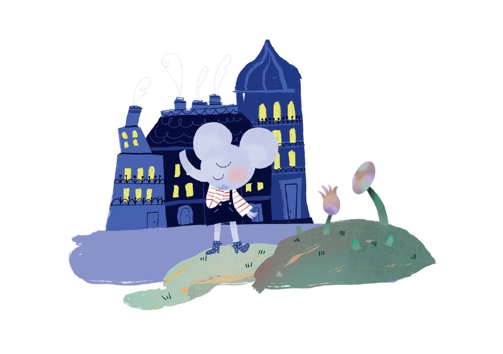 the original illustration of the cute elephant, but in 2D!
