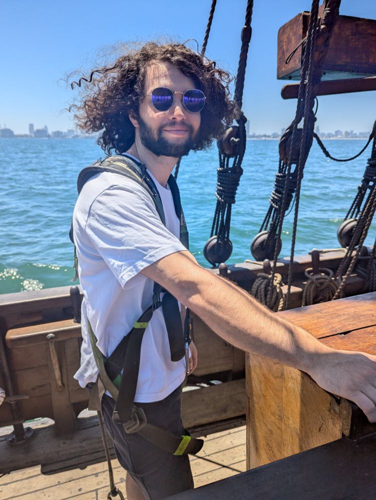 a cool guy on a boat - when buying tickets the notes field at the end was required for some reason so I wrote "is a cool guy" and forgot about it so when we rocked up to the boat they were like you must be zac, the cool guy. anyway i'm glad I bought sunglasses otherwise they'd think i'm a fuckin liar