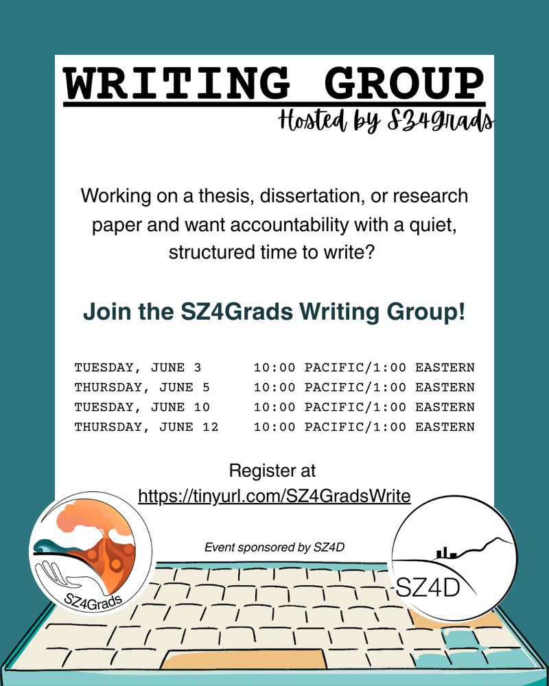 Join the SZ4Grads Writing Group this June!
Open to all graduate students & early career researchers for dedicated writing time, check-ins & feedback, & multilingual support with live translated captions. 
Attend one or all sessions — your choice!
