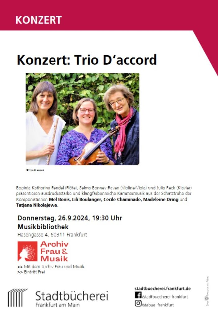 Trio d'accord | Konzert in Frankfurt