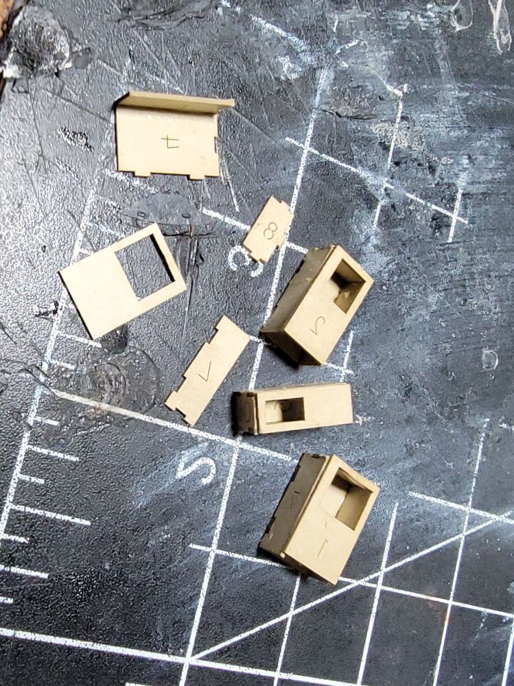 Unfinished vending machines. 