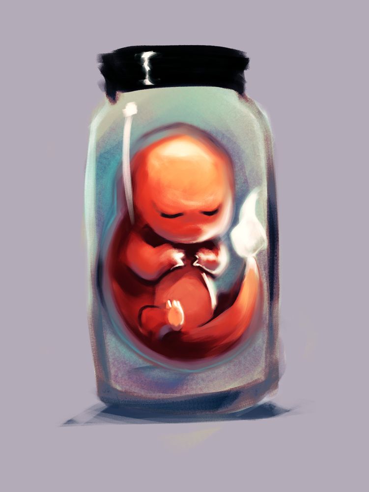 Illustration of a wet specimen of a charmander