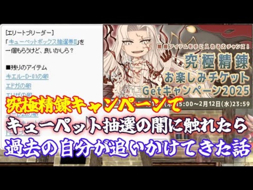 〈RO ‐ ラグナロクオンライン〉究極精錬キャンペーンでキューペット抽選の闇に触れたら過去の自分が追いかけてきた話