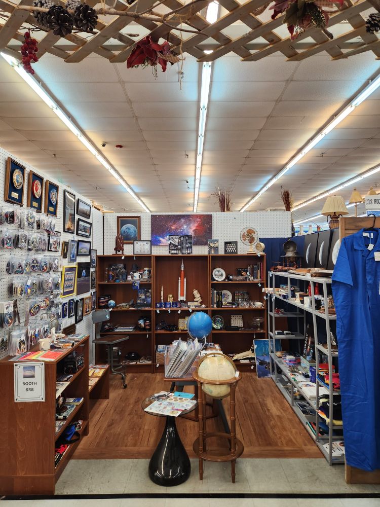Overview picture of my space booth at the Titusville Antique Mall. 