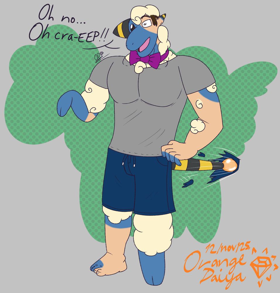 Me mid-transformation into a Mareep, help