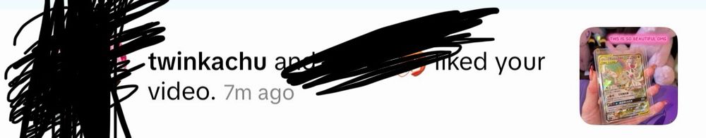 Someone with the username “twinkachu” liked one of my posts