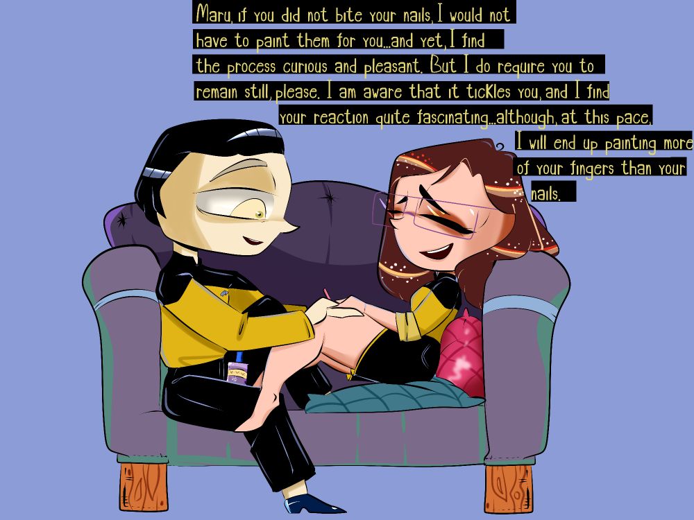 Nails painting Star Trek TNG