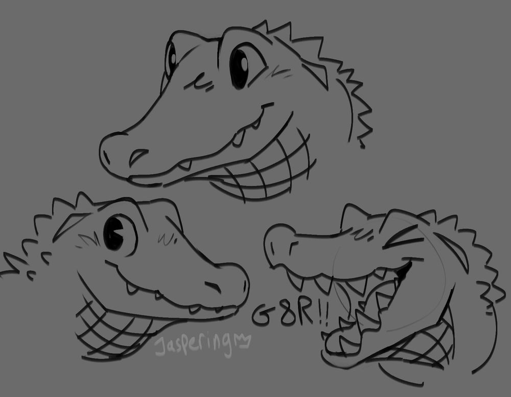 sketchy headshots of some gators