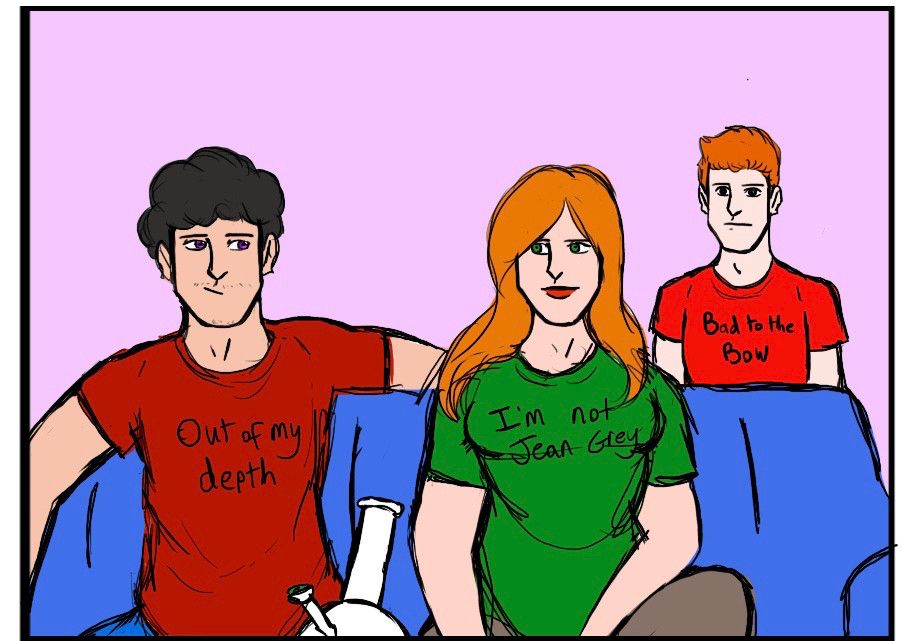 Garth and Lilith silently look at each other