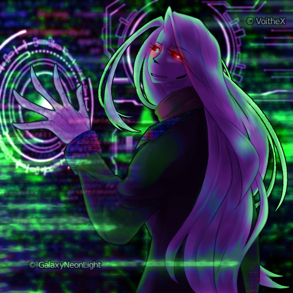 Matrix, code looking scenery, Neo who is a skeleton character, initially based on undertale 