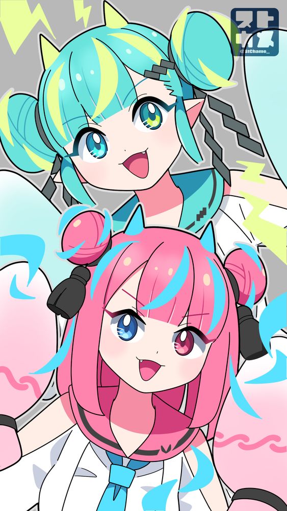 #イラスト #illustration #OC #創作 #一次創作 #オッドアイ #おだんご