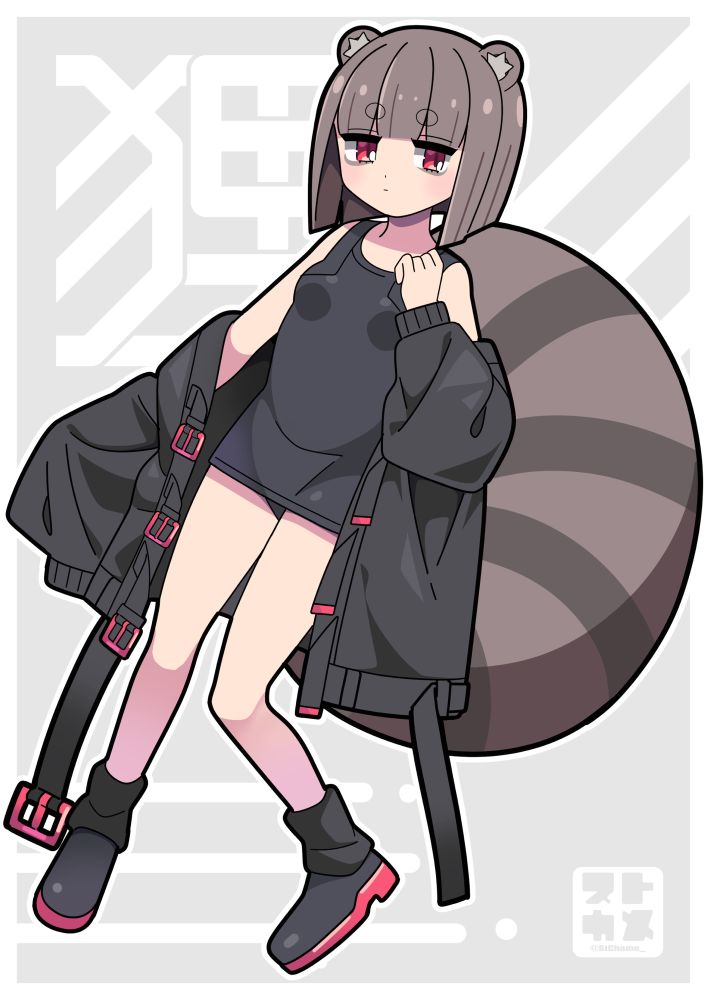 #イラスト #illustration #OC  #一次創作 #創作 #鳩羽鼠色 #狸しっぽ
