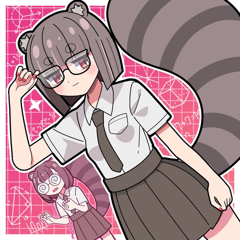 #イラスト #illustration #OC  #一次創作 #創作 #鳩羽鼠色 #狸しっぽ