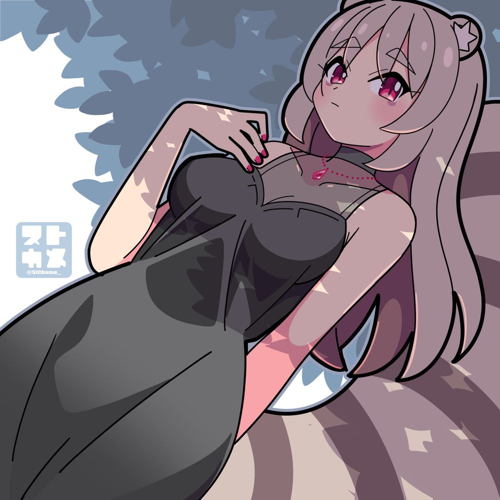#イラスト #illustration #OC  #一次創作 #創作 #浪花鼠色 #狸しっぽ