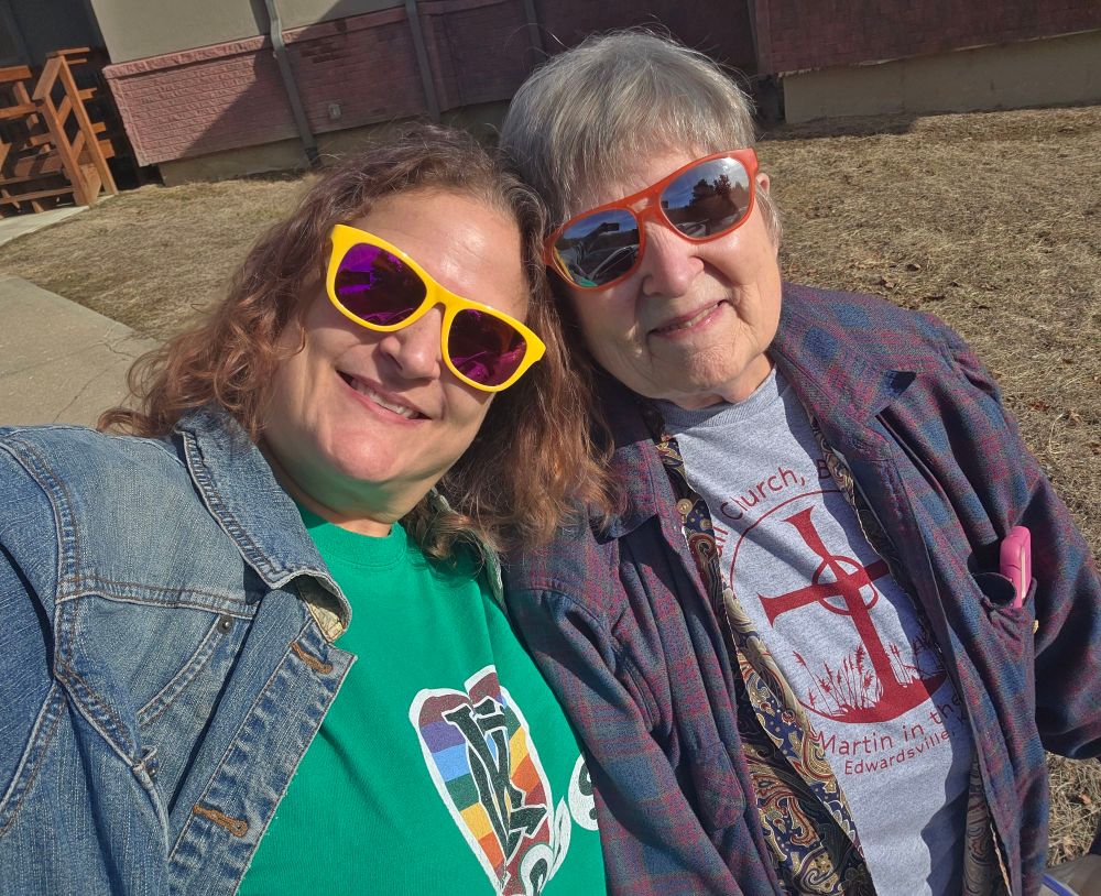 A middle-aged white woman with an older white woman