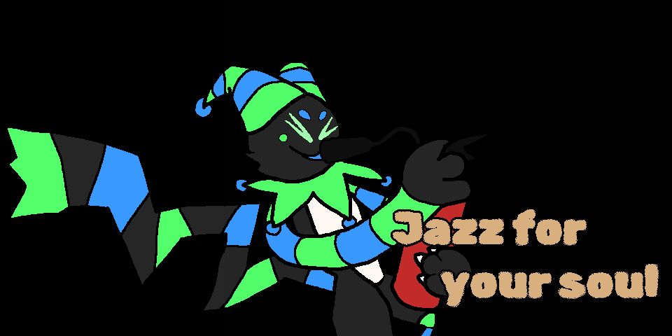 I'm playing a fire extinguisher like a saxophone with the caption "jazz for your soul" over the image