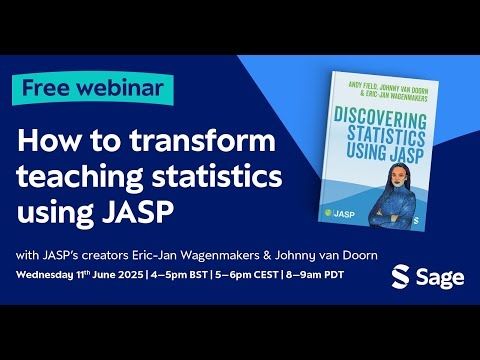 Webinar: How to transform teaching statistics using JASP