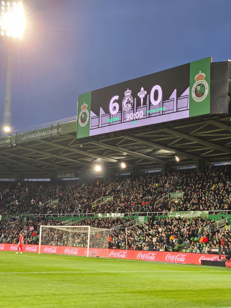 Racing Santander 6 - 0 Racing Ferrol
